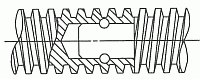 Off-axis (tangential) pin(s) - 1 or 2 may be used. Note: Much greater shear area than on axis pins and lower stress concentration on journal.