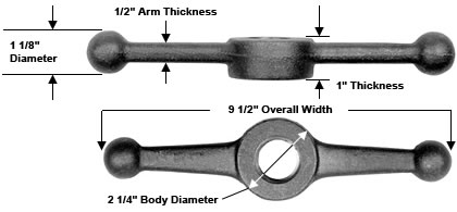 Speed Ball Wing Nuts - Part Numbers & Dimensions